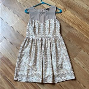 Forever 21 sparkly beige dress